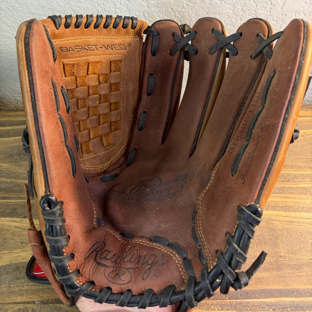 Rawlings RBG36TBR RH 12.5" Leather Zero Shock Baseball Glove Left Hand Throw - Picture 6 of 12